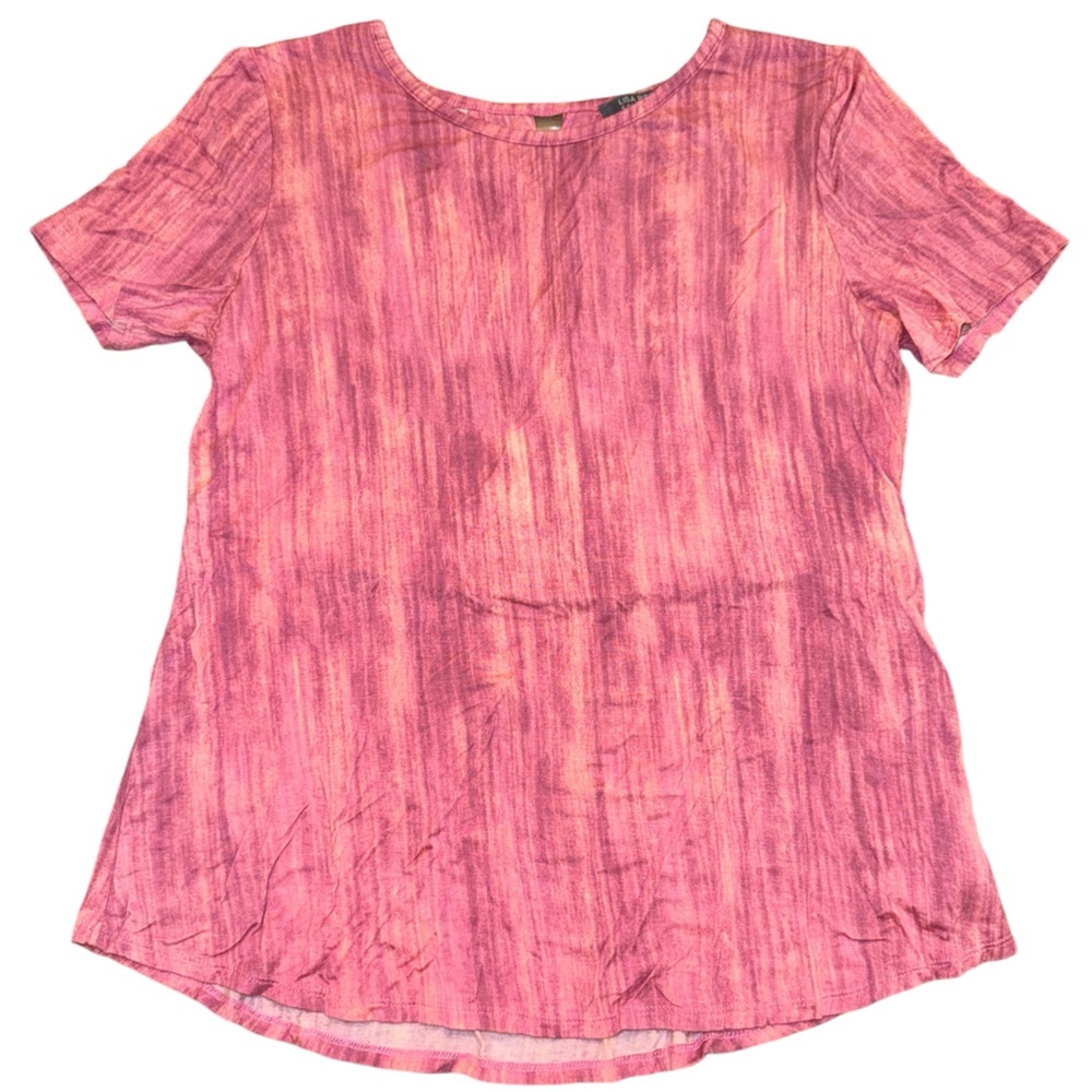 Lisa Rinna Collection Pink Short Sleeve T Shirt S